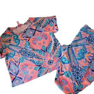 NWOT Lilly Pulitzer Girl Top And Leggings Outfit  Size Xl 12/14